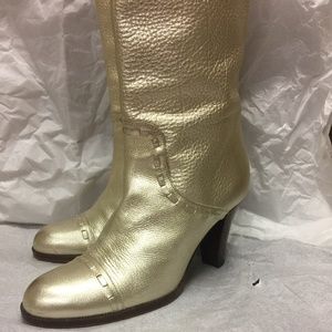 Marc Jakobs GOLD Leather Boots $1295, 35/5